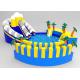 Commercial PVC Blue Coconut Tree Inflatable Floating Water Park For Children