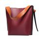 Genuine Cow Leather Shopping Bags Cowhide Bucket Handbags  Women Shoulder Bag