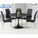 Oem 120cm Round Marble Dining Table Set For Breakfast