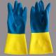 Latex Neoprene Bicolor Industrial Glove Flock Lining Neoprene Chemical Gloves