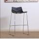 Leaf Shape Modern Bar Chairs Pp Seat Plastic Waterproof With Chromed Leg