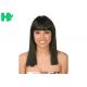 Straight Full Head Synthetic Hair Wigs For Women with Natural Black Color