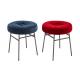 Metal Ilot Counter Height Stools , Multi Colors Upholstered Dining Chairs