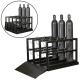 Steel Chain Gas Bottle Pallet 12 Tanks Oxygen Cylinder Pallet With Ramp