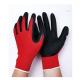 Black LX11014 OEM Logo Latex Wrinkled Protective Hand Safety Gloves for Industrial Us