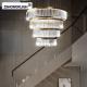 3000K 4000K Modern Crystal Chandelier With Color Temperature Adjustable Feature