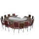 12 Seats Stainless Steel Circle Shape Circle Shape Japanese Teppanyaki Table