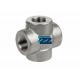 Cross NPT 3 3000LB Forged Pipe Fittings Metric Thread Anti Rust Oil Surface