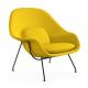 Modern Fiberglass Womb Chair Fabric Rocking Lounger Chair