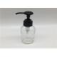 4oz Boston Round Glass Dispenser Bottle With Plastic Pump for disinfectant ,