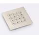 IP68 waterproof stainless steel brushed metal keypad with 16 key buttons for rugged telephone set