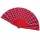 Multicolor Plastic Foldable Hand Fans Customized Logo With Polka Dots Pattern