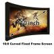 High Brightness 110 Arc Fixed Frame Wall Mounting Cinema Projection Screen 16:9 Format