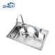 Single Bowl Press Kitchen Sink SUS304 Stainless Steel Kitchen Sink Topmount Kitchen Sink With Faucet