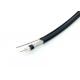 Self Supporting 75 Ohm Coaxial Cable Black PVC RG-6M/64 16SS CCS With Messenger