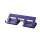 Purple Color Rubber Basin 12 sheets capacity metal 4 holes paper punch for office