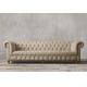 Occasional french vintage long back wing sofa event old-fashioned sofa furniture upholstered button sofa