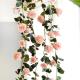 Bendable Fake Wedding Flowers Silk Rose Vine Realistic Apparence