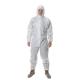 Microporous Waterproof White Disposable Coverall Suit Anti Oil / Gas
