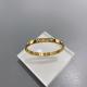 Party 18K Gold Stainless Steel Bangle Blue Eye Set Buckle Bracelet