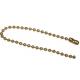 Ball Chain Necklaces Beaded Split Key Rings 100 PK Steel Number 3 Brass Plated