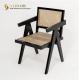 Natural Ratton Solid Wood Dining Chair Set Of 6 74cm height SGS Approved