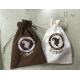 50 PCS, Personalized Natural Favor Bags - Gift bag - Favor Bag - Logo Bag - Linen Bag