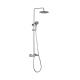 Temperature Adjustable Thermostatic Faucets Shower Exposed Mixer Column Set Chrome Brass