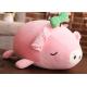 Girls Custom Plush Toys / Simulation 3D Cute Pig Stuffed Toy With 100% PP Cotton Fill In