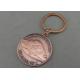 Brass Die Stamped 3D Keychain , Promotional Antique Copper Keyring