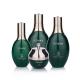50ml 100ml 120ml Oval Green Glass Cosmetic Bottles Skincare Packaging Set For Skin Care