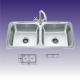 Polished 2 Bowl Stainless Steel Kitchen Sinks , Custom Design 440 X 400mm