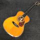 Custom 40 Inch OM Body Acoustic Guitar with Signature In Yellow