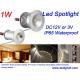 DC12V 3V IP65 Waterproof 1W Mini LED Spotlight Epistar CREE COB Indoor Led
