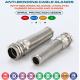 Anti-Bend Protecting Metal M20 Cable Gland, Anti-Kink Metallic Metric IP68 Cable Gland for 6-12mm Range