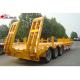 45 - 100 Tons Lowboy Drop Deck Trailer , 3.5 Bolted King Pin Low Flatbed Trailer