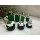 15ml 30ml 100ml  Sloping Shoulder Glass bottle Jar Set Various color with dropper pump and screw cap