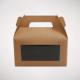 OEM ODM Foldable 420gsm Kraft Paper Luxury Cake Box Custom Color