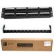 24 Port Cat 5e / Cat6 Unshielded Patch Panel Fluke Test UTP With Back Bar