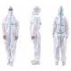 Fluid Resistant Disposable Hooded Coveralls For New Coronavirus Prevention