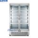 SS304 Glass Door Refrigerator Freezer