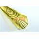 Shiny Gold Wire Diameter 2.0 Mm Metal Single Spiral Binding Coil Suitable For Notebook