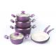 Ceramic Coating Purple Paint 32cm 6L Aluminium Saucepan Sets