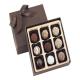 9 pieces truffle muffin rigid lid ban base box  luxury chocolate paper box