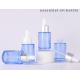 Clear Frosted Dropper Bottles 30ml Face Serum Blue Bottle Thick Bottom