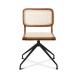 80cm Rattan Study Home Office Desk Chair 46 X 47 X 75 Cm Walnut Color