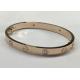 6.1mm Width 18K Solid Gold Jewellery Bangle 0.42carat With 4 Diamond