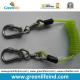 Strong Pulling Carabiners Attached Green Coiled Tool Tether Holder