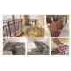 Natural Wood Grain Effect Zinc Steel Safety Railing UV Resistance Corrosion Protection