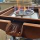 Outdoor Pool Corten Steel Gas Fire Pit Bowl With Water Feature